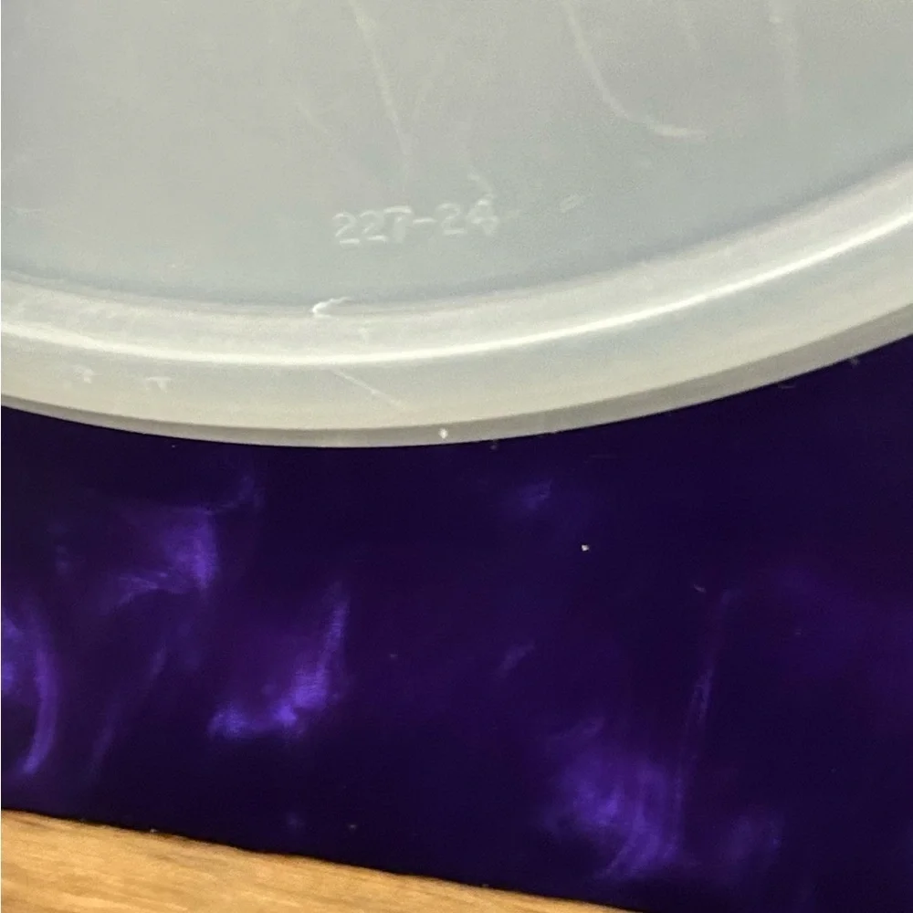 Tupperware Clear / Frosted Replacement Lid C 227-24 Good Condition See Pictures